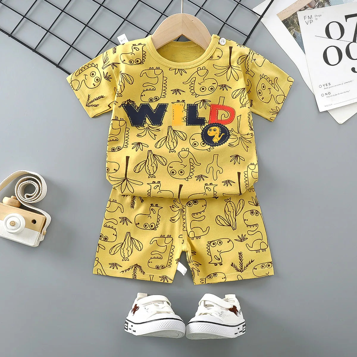2023 Baby Boys Clothing Sets Summer Short Sleeve Cotton kids set 2Pcs leisure Mickey Mouse baby girls clothes